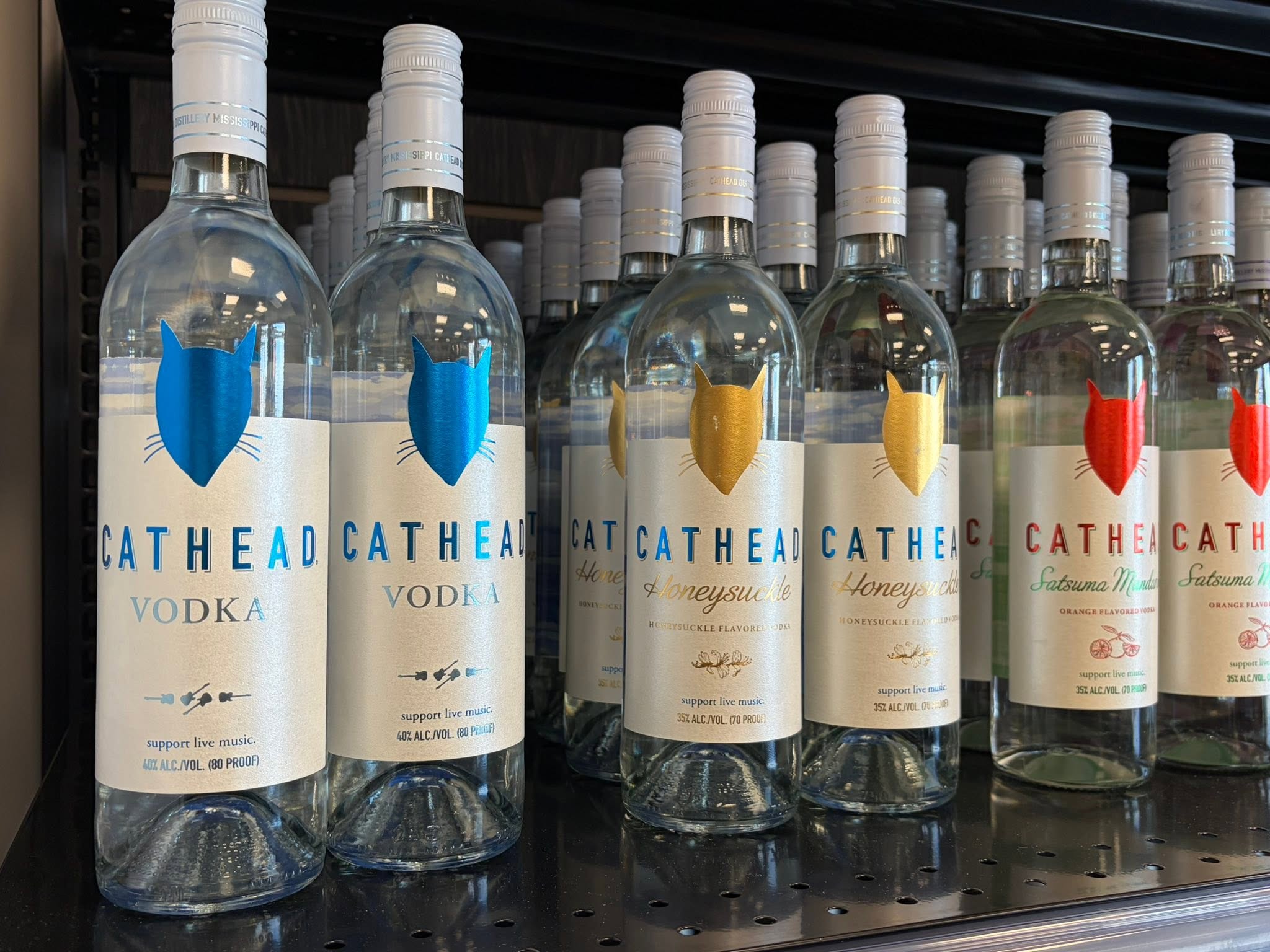 Cathead vodka selection at Barrel & Flask, Naples